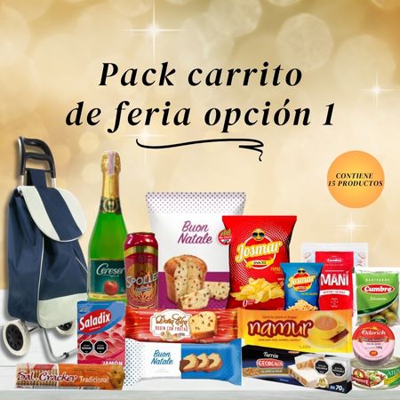 Canasta Navideña CARRITO DE FERIA 1 - Casa Simon